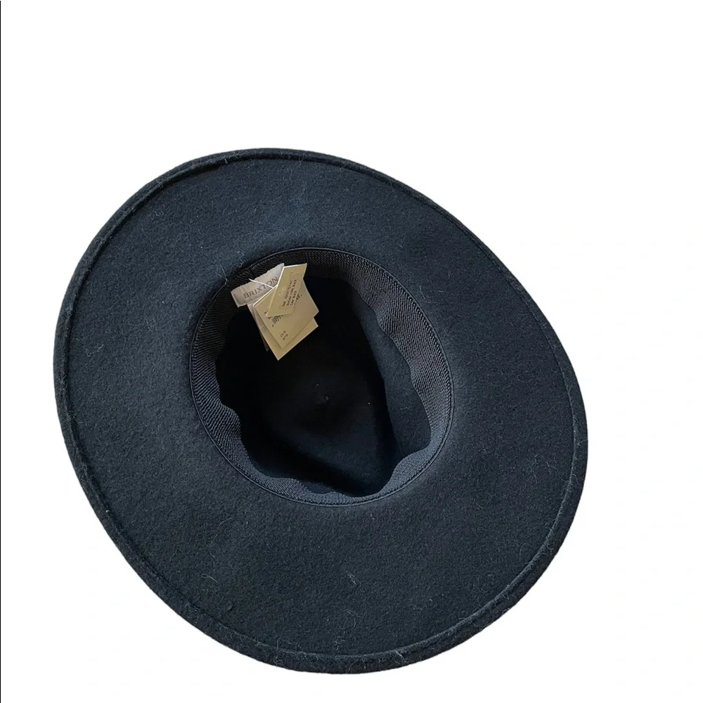 NWT BRIXTON Ashley Felt Hat 100% WOOL BLACK  ONE SIZE